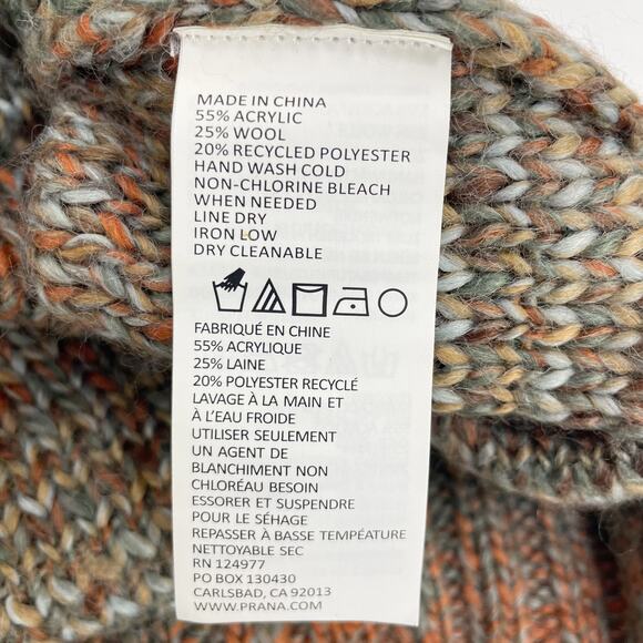 prAna Womens Autum Rein Sweater Tunic XS Knit Turtleneck Grey Multicolor NWT - Picture 9 of 12